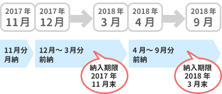 半年前納を希望している場合