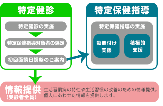 特定健診・特定保健指導実施のながれ