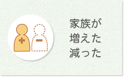 家族が増えた減った