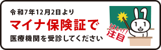 令和7年12月2日よりマイナ保険証で医療機関を受診してください