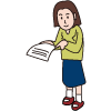 検査結果を見る女性