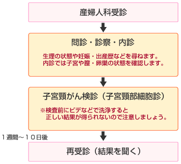 子宮頸がん検診の受診の流れ