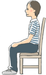椅子の座り方