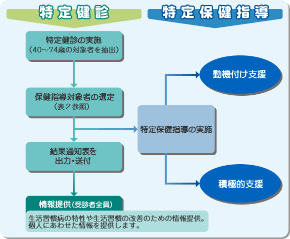 特定健診・特定保健指導実施のながれ